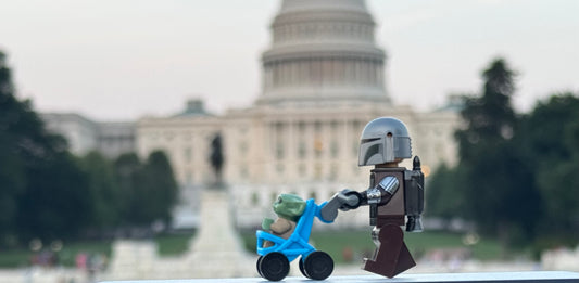 Mandalorian and baby yoda at Capitol