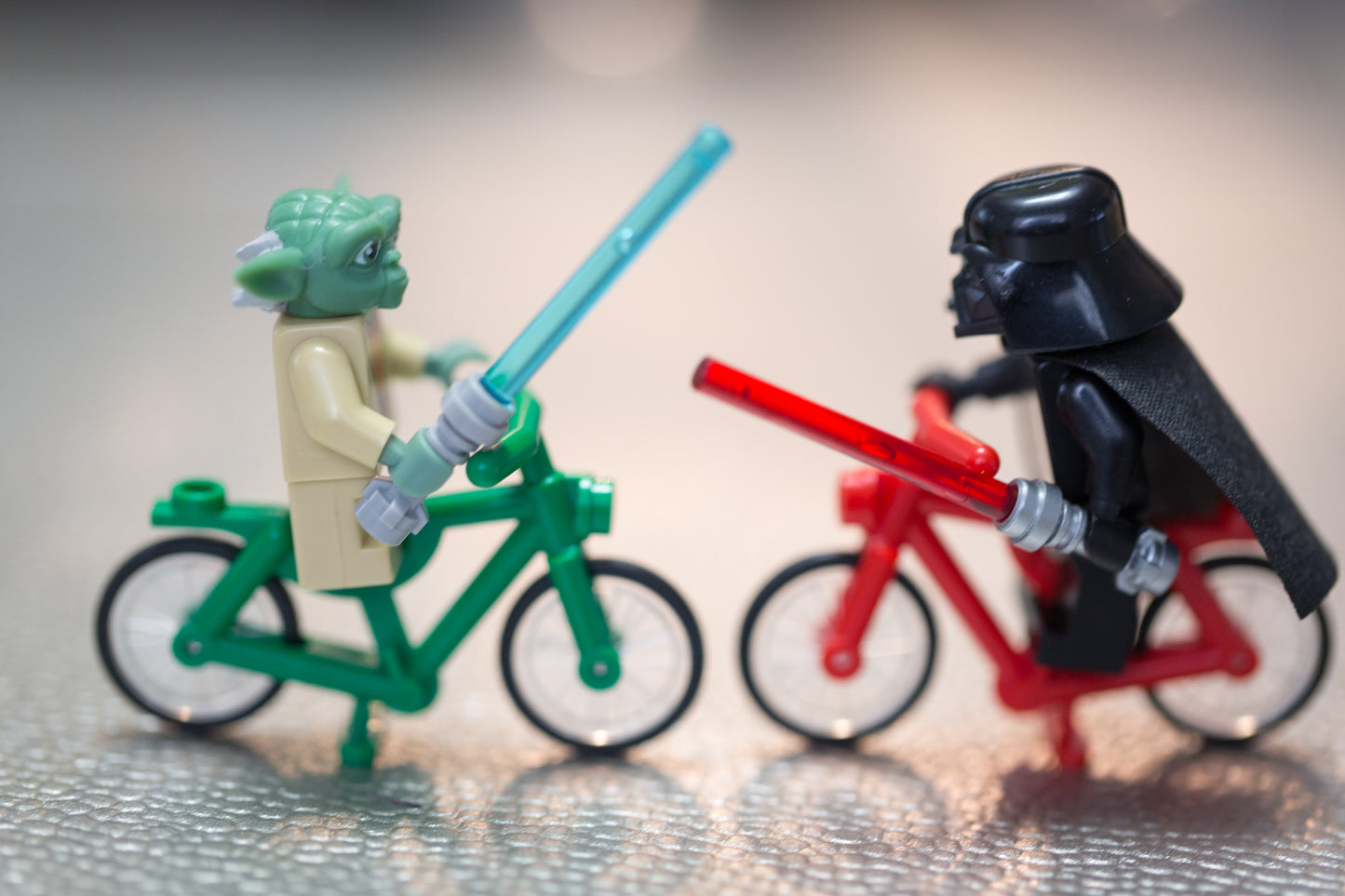 Vader VS Yoda on Bikes