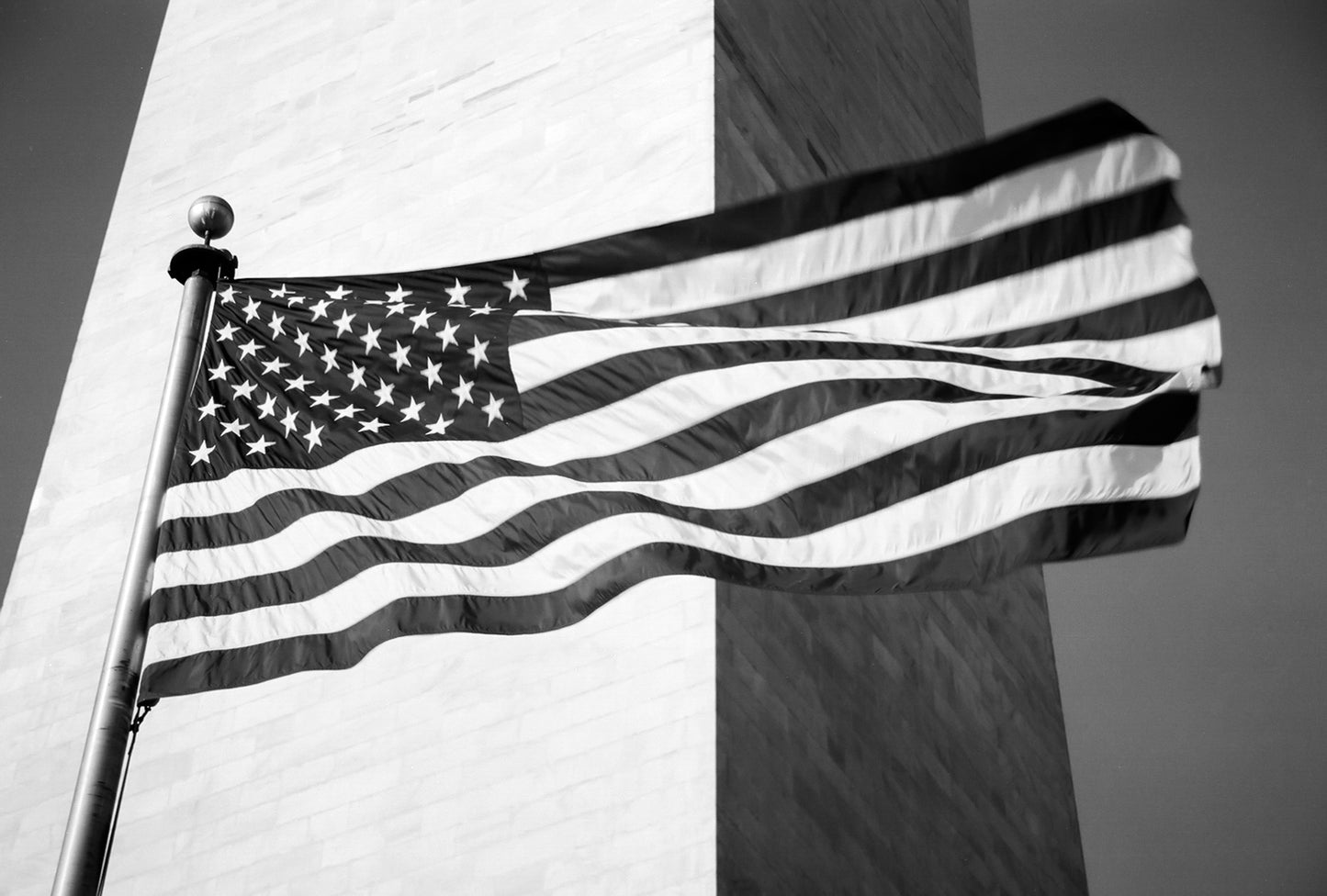Black and White Flag at the Washington Monument