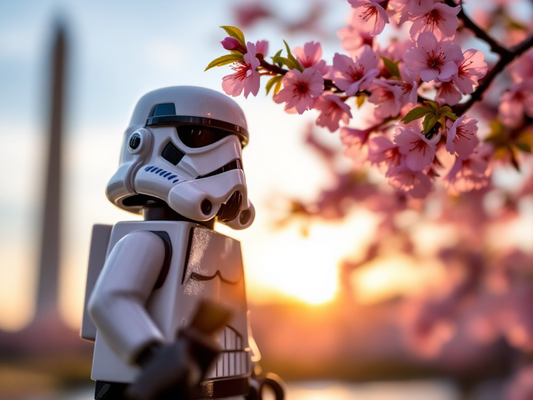 Stormtroopers with cherry blossoms