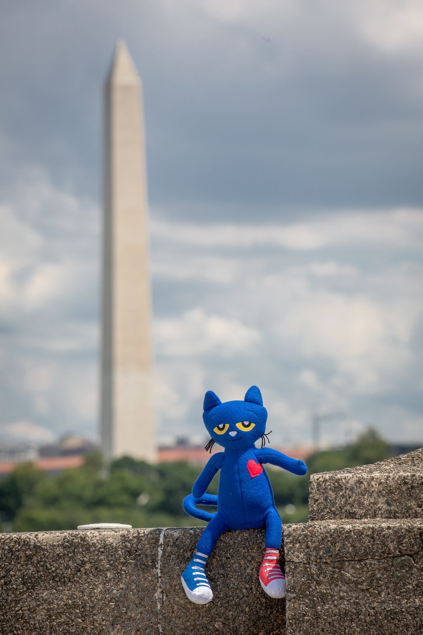 Pete the Cat at the Monument